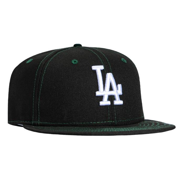【★百貨店SALE★6/11十二時2時迄】ニュー内鰓 New Era 【 59Fifty 8-Ball Los Angeles Dodgers Contrast Stitch Hat Men Black 】 ドジャース メンズ 黒いこと 黒いこと