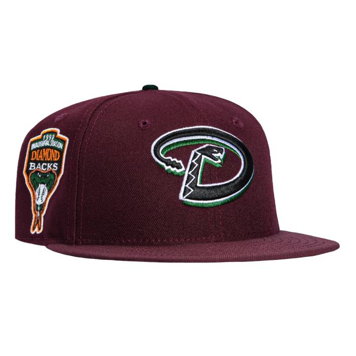 【★百貨店SALE★6/11十二時2時迄】ニュー内鰓 New Era 【 59Fifty 8-Ball Arizona Diamondbacks Inaugural Patch D Hat Men Maroon 】 アリゾナ 金剛石バックス メンズ マルーン