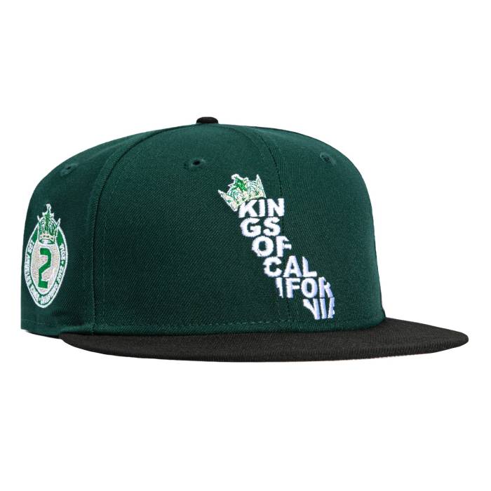 ニュー内鰓 New Era 【 59Fifty Los Angeles Kings 2X Champions Patch Kings Of California Hat Men Green / Black 】 Kings キングス 黄金州 メンズ green 緑・緑であること 黒いこと 黒いこと