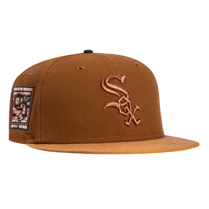ニュー内鰓 New Era 【 59Fifty Sepia Chicago White Sox 95Th Anniversary Patch Hat Men Brown / Khaki 】 風の強い町 白いこと 白いこと メンズ 赤銅色 赤銅色 カーキ