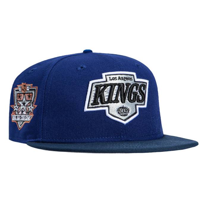 【★百貨店SALE★6/11十二時2時迄】ニュー内鰓 New Era 【 59Fifty Blue Ice Los Angeles Kings 2002 All Star Game Patch Hat Men Royal Blue / Navy 】 青み 青色 Kings キングス Game 取り組み メンズ 青み 青色 紺色 米国海軍