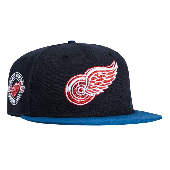 【★百貨店SALE★6/11十二時2時迄】ニュー内鰓 New Era 【 59Fifty Blue Ice Detroit Red Wings Inaugural Patch Hat Men Navy / Royal 】 青み 青色 自動車の街 Red 赤・赤いこと メンズ 紺色 米国海軍