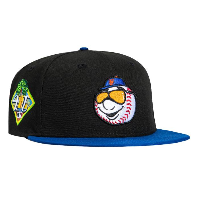 【★百貨店SALE★6/11真夜中2時迄】ニュー内鰓 New Era 【 59Fifty New York Mets 2026 Florida Spring Training Patch Mr. Met Hat Men Black / Royal 】 メッツ フロリダ州 Spring 春月 形づくる メンズ 黒いこと 黒いこと