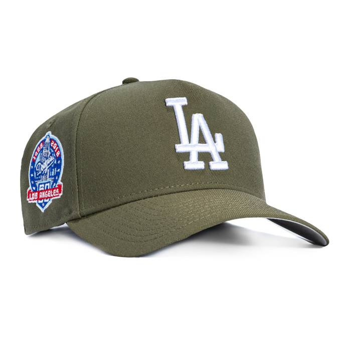 ニューエラ New Era 【 9Forty A-Frame Los Angeles Dodgers 60Th Anniversary Patch Snapback Hat Men Olive / White 】 ドジャース Snapback スナップバック バッグ メンズ olive オリーブ 白色 ホワイト|スニケス