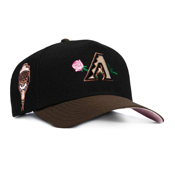 ニューエラ New Era 【 9Forty A-Frame Arizona Diamondbacks Inaugural Patch Rose Pink Uv Snapback Hat Men Black / Brown 】 アリゾナ ダイヤモンドバックス Rose ローズ pink ピンク Snapback スナップバック バッグ メンズ