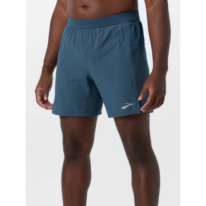 【★百貨店SALE★6/11十二時2時迄】ブルックス Brooks 【 Men\u0027s Journey 7\" Short Men Blue Slate 】 メンズ メンズ 青み 青色"