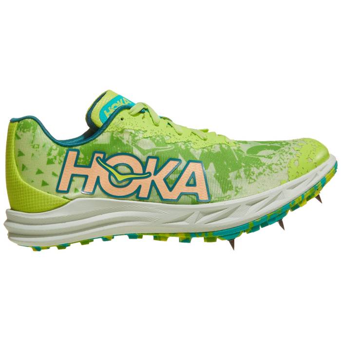 【★百貨店SALE★6/11真夜中2時迄】Hoka 【 Crescendo Xc Spikes Unisex Lettuce/Electric Lime 】 ユニ一発やる 菩提樹