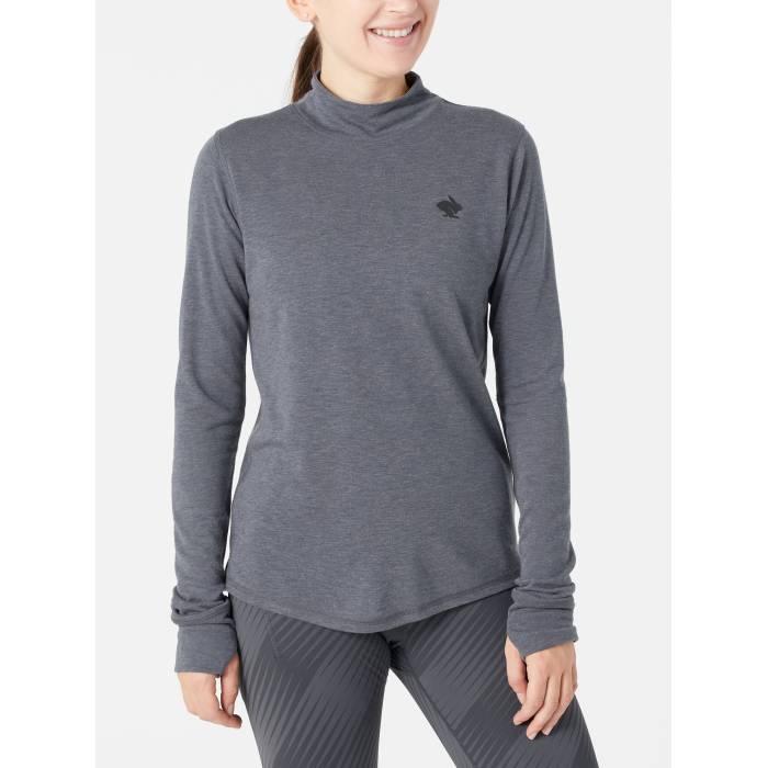 Rabbit 【 Women's Outrun Mock Neck Long Sleeve Women Charcoal 】 レディース Sleeve スリーブ レディース チャコール 25,205円