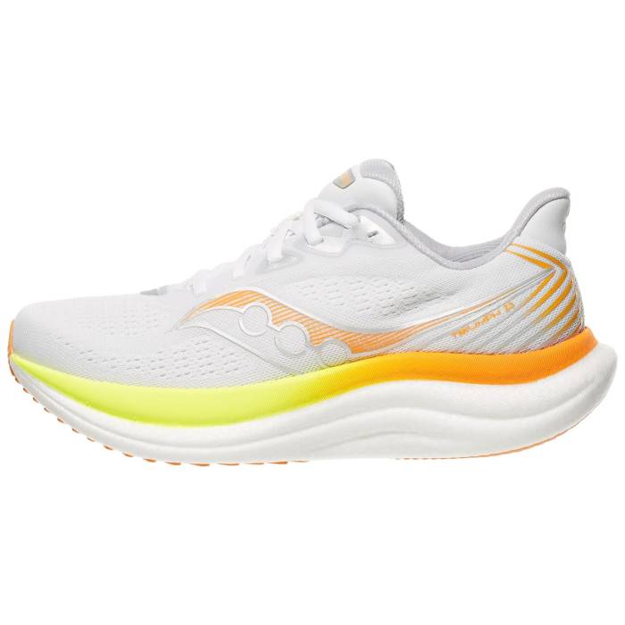 サッカニー Saucony 【 Triumph 23 Women White/Citron 】 レディース 白色 ホワイト