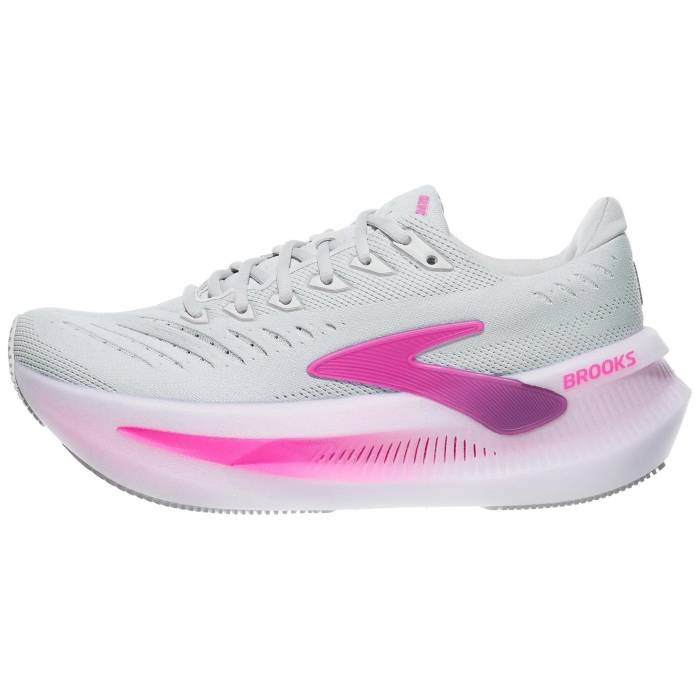 ブルックス Brooks 【 Glycerin Max 2 Women Oyster/Argyle/Pink 】 マックス レディース pink サクラ色