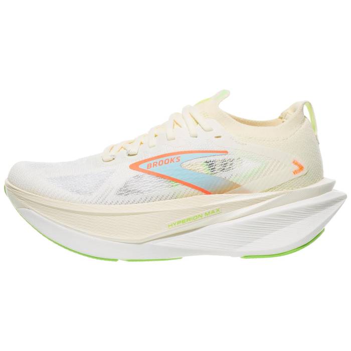 ブルックス Brooks 【 Hyperion Max 3 Women Coconut/Green Gecko 】 マックス レディース green 緑・緑であること