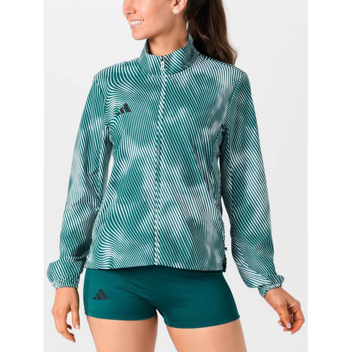 アディダス Adidas 【 Women's Adizero Swirl Print Jacket Women Teal Swirl Print 】 レディース アディゼロ Jacket ジャケット レディース｜スニケス