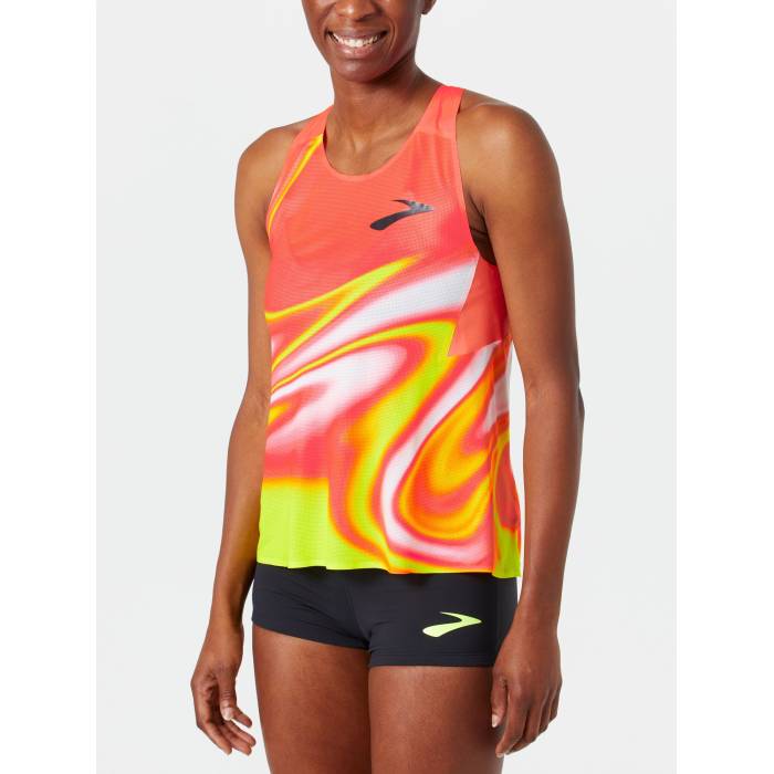 ブルックス Brooks 【 Women's Elite Singlet Women Mavericks Swirl 】 レディース エリート Singlet シングレット レディース マーベリックス