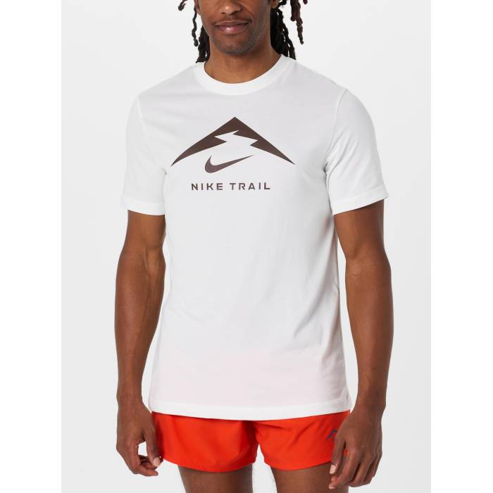 ナイキ Nike 【 Men\u0027s Dri-Fit Trail Logo Short Sleeve Tee Men Sail 】 メンズ 素っ気ない填まる ロゴタイプ Sleeve 捩り プルオーバー メンズ