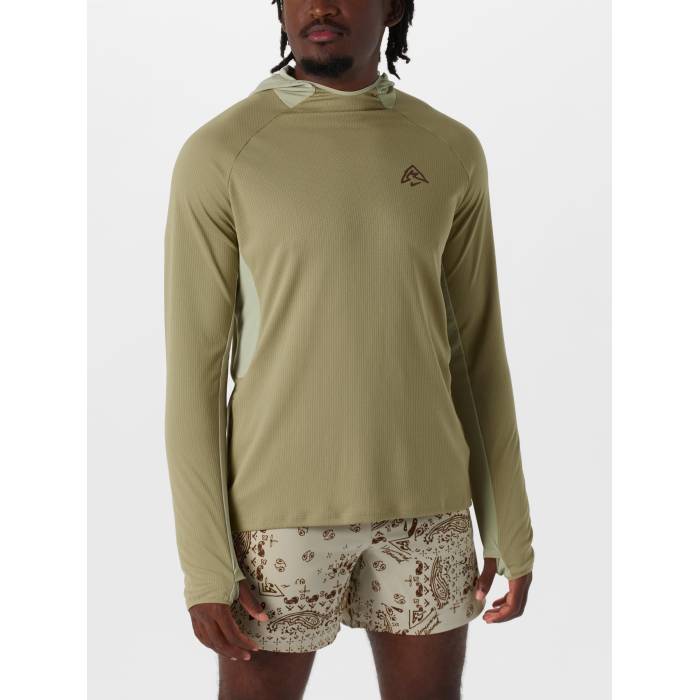 【★百貨店SALE★6/11十二時2時迄】ナイキ Nike 【 Men\u0027s Dri-Fit Uv Hood Long Sleeve Top Men Parachute Beige 】 メンズ 素っ気ない填まる Sleeve 捩り メンズ ベージュ