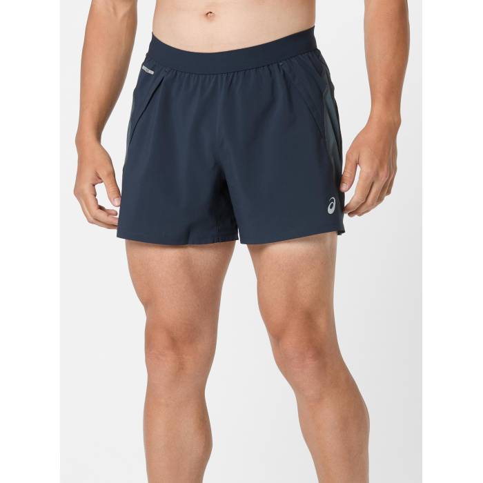 アシックス Asics 【 Men\u0027s Road 5\" Short Men Midnight/Tarmac 】 メンズ メンズ"