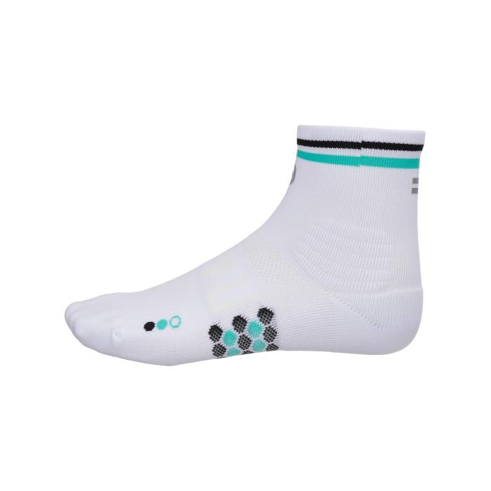Shyu 【 Racing Quarter Crew Socks White/Jade/Black Unisex White 】 クルー ソックス・靴下 ユニセックス 白色 ホワイト