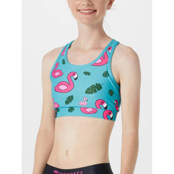 Chicknlegs 【 Blue Flamingos Sports Pocket Bra Women Blue Flamingos 】 青色 ブルー レディース 青色 ブルー|スニケス