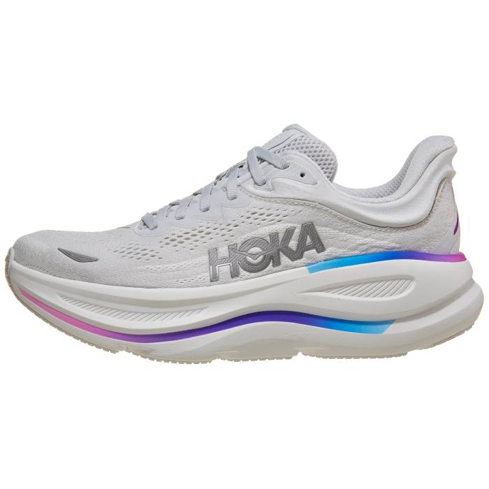 【★百貨店SALE★6/11真夜中2時迄】Hoka 【 Bondi 9 Women Cosmic Grey/White 】 レディース 薄墨色 薄墨色 白いこと 白いこと