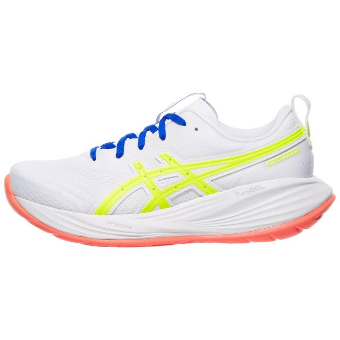 アシックス Asics 【 Gel Cumulus 27 Women Atc White/Yellow 】 レディース 白色 ホワイト yellow 黄色・イエロー｜スニケス