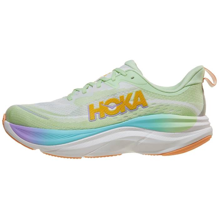【★百貨店SALE★6/11真夜中2時迄】Hoka 【 Skyflow Women Luna Moth/White 】 レディース 白いこと 白いこと