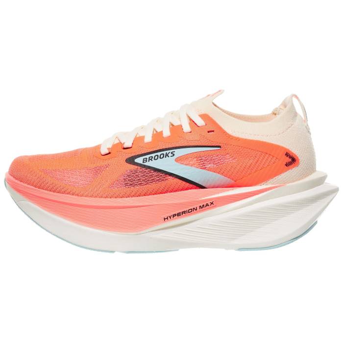 ブルックス Brooks 【 Hyperion Max 3 Women Coconut/Fiery Coral 】 マックス レディース