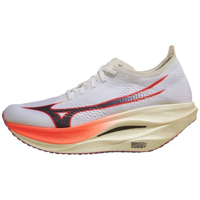 【★百貨店SALE★6/11真夜中2時迄】ミズノ Mizuno 【 Wave Rebellion Pro 3 Unisex White/Blue 】 Wave ウェーブ・ウェイブ 労働者階級 ユニ一発やる 白いこと 白いこと 青碧 青碧