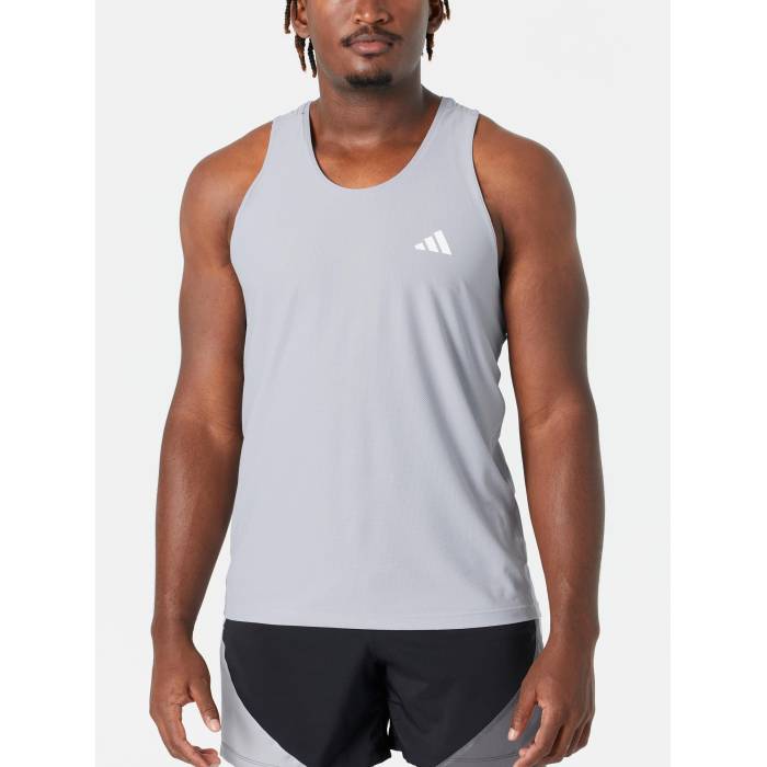 アディダス Adidas 【 Men's Own The Run Base Tank Men Halo Silver 】 メンズ ラン タンクトップ メンズ Silver 銀色・シルバー｜スニケス