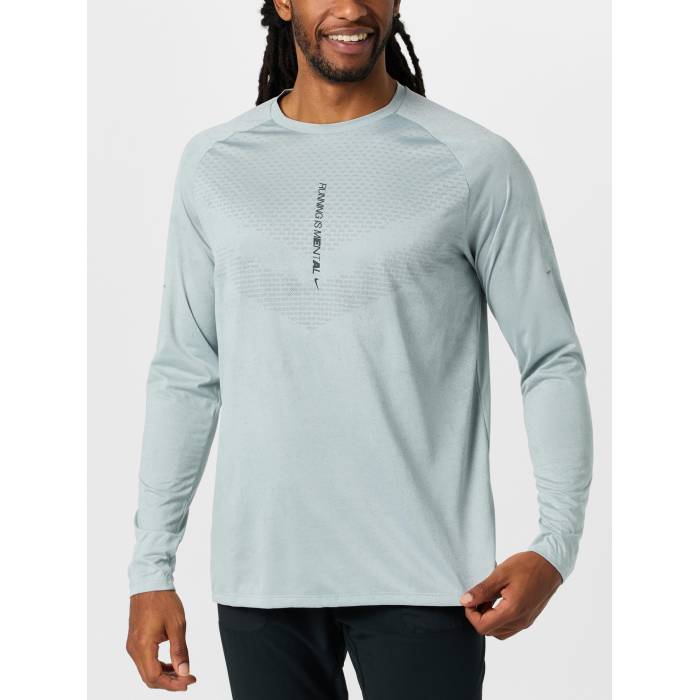 【★百貨店SALE★6/11真夜中2時迄】ナイキ Nike 【 Men\u0027s Dri-Fit Stride  Long Sleeve Top Men Lt Smoke Grey 】 メンズ 素っ気ない相応う Sleeve 衣袂 メンズ 薄墨色 薄墨色