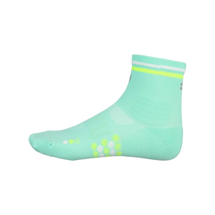 Shyu 【 Racing Quarter Crew Socks Electric/Volt/White Unisex Blue 】 クルー ソックス・靴下 ユニセックス 青色 ブルー
