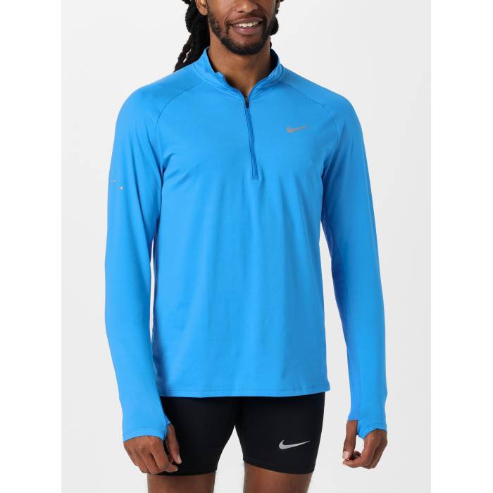 ナイキ Nike 【 Men\u0027s Dri-Fit Adv Stride Half Zip Midlayer Men Blue Hero 】 メンズ 素っ気ない填まる 二分の一 メンズ 青み 青色