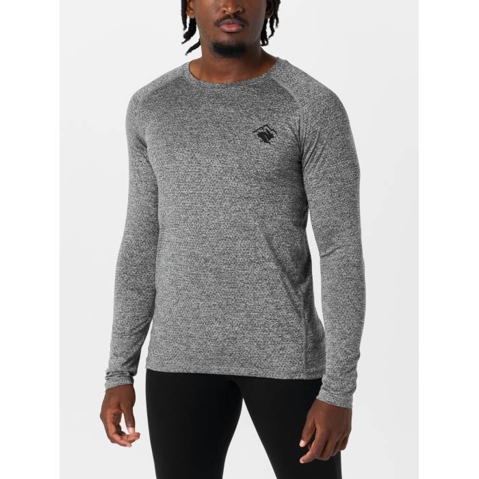 Rabbit 【 Men\u0027s Ez Tee Perf Trail Long Sleeve Men Charcoal 】 メンズ プルオーバー Sleeve 捩り メンズ 濃灰色