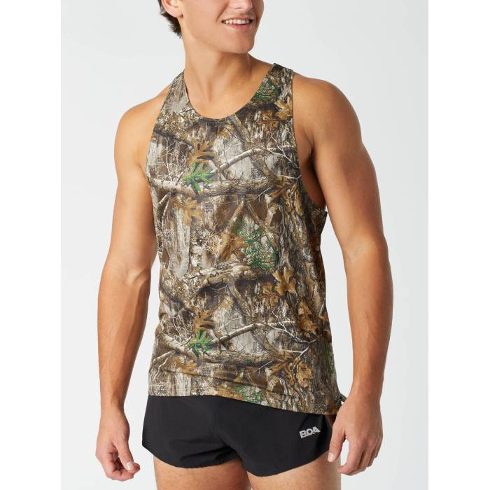 Boa 【 Men\u0027s Vapor Lite Racing Singlet Realtree Men Realtree 】 メンズ 点火装置 Singlet シングレット メンズ