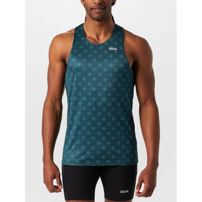 Boa 【 Men\u0027s Printed Singlet Stars Men Stars 】 メンズ Singlet シングレット スターズ メンズ スターズ