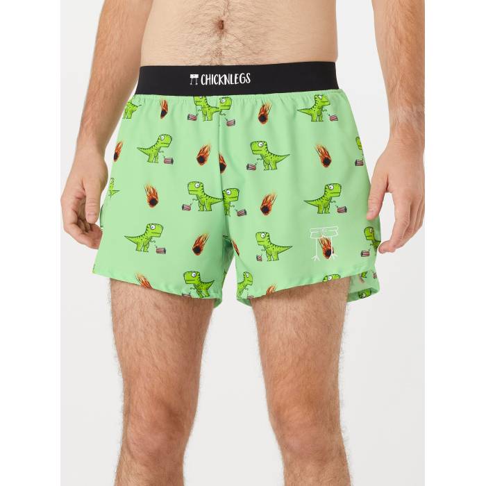 Chicknlegs 【 Men\u0027s Dino-Sore 4\" Half Split Shorts Men Dinos 】 メンズ 二分の一 さる股引き メンズ"