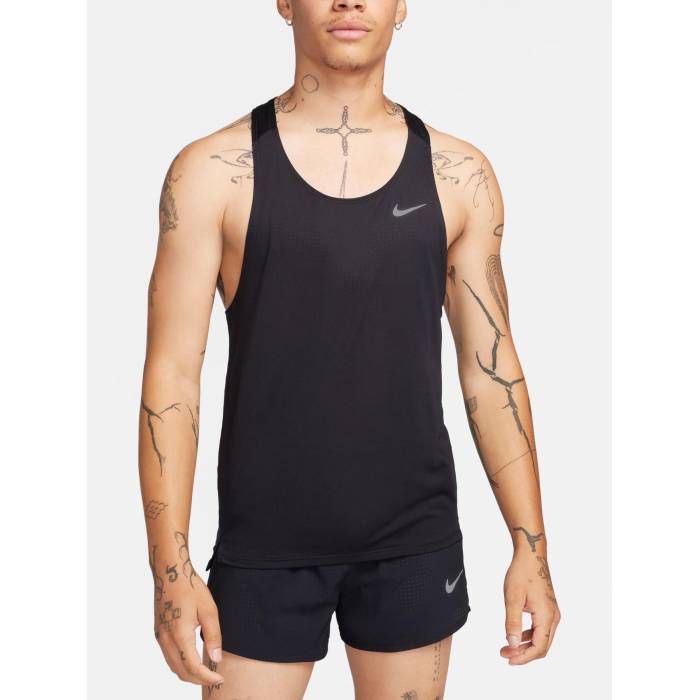 【★百貨店SALE★6/11十二時2時迄】ナイキ Nike 【 Men\u0027s Dri-Fit Fast Singlet Men Black 】 メンズ 素っ気ない填まる ファ同盟罷工 Singlet シングレット メンズ 黒いこと 黒いこと