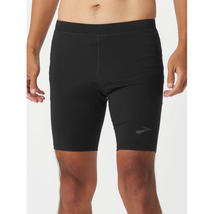 【★百貨店SALE★6/11十二時2時迄】ブルックス Brooks 【 Men\u0027s Source 9\" Short Tight Men Black 】 メンズ メンズ 黒いこと 黒いこと"