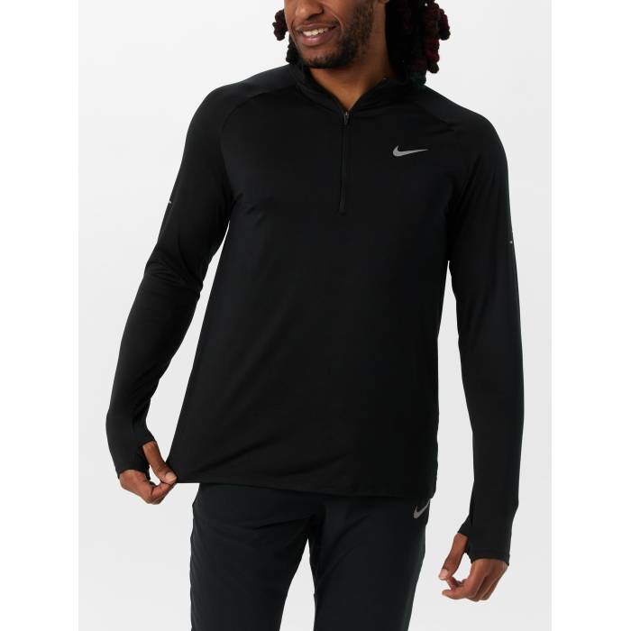 【★百貨店SALE★6/11十二時2時迄】ナイキ Nike 【 Men\u0027s Dri-Fit Adv Stride Half Zip Midlayer Men Black 】 メンズ 素っ気ない填まる 二分の一 メンズ 黒いこと 黒いこと