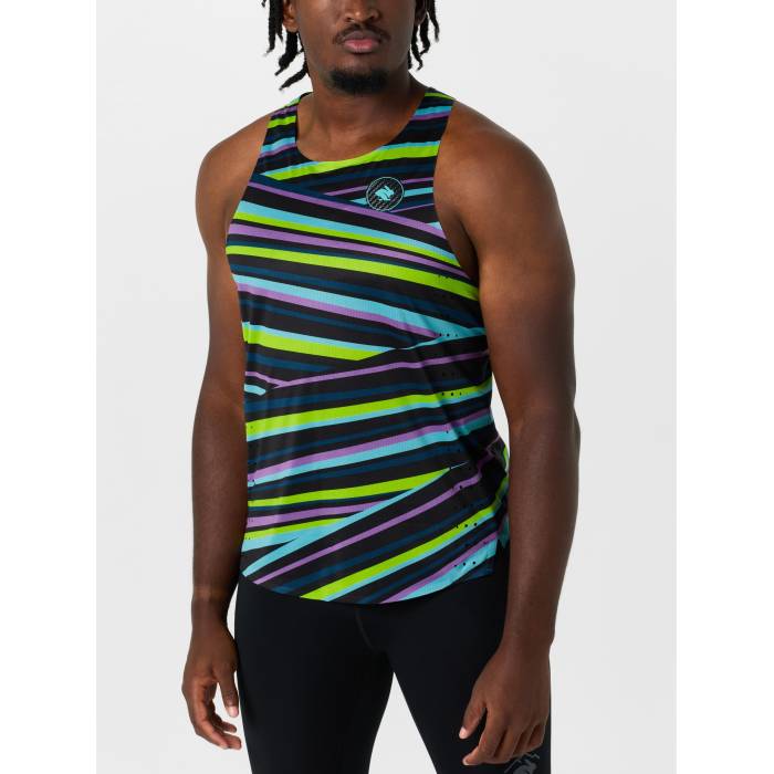 【★百貨店SALE★6/11十二時2時迄】Rabbit 【 Men\u0027s Go Time Singlet 2025 Men Acid Lime 】 メンズ 一時停止 Singlet シングレット メンズ 菩提樹