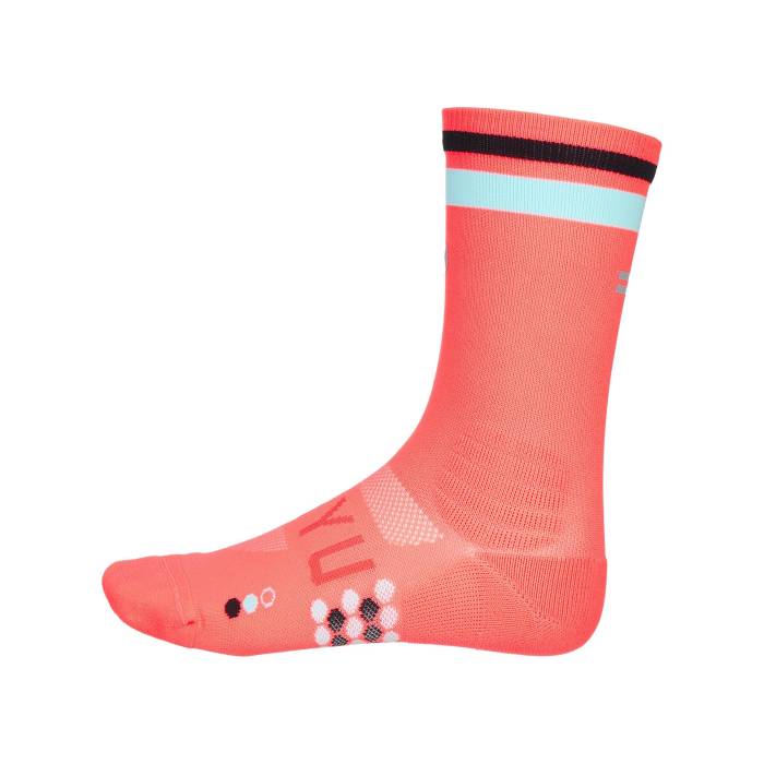 Shyu 【 Racing Crew Socks Coral/Sky/Black Unisex Pink 】 クルー ソックス・靴下 ユニセックス pink ピンク