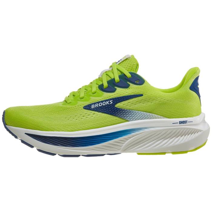 【★百貨店SALE★6/11十二時2時迄】ブルックス Brooks 【 Ghost 17 Men Acid Lime/Navy/White 】 メンズ 菩提樹 紺色 米国海軍 白いこと 白いこと