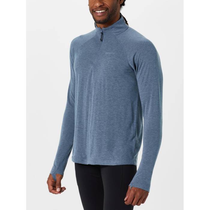 【★百貨店SALE★6/11十二時2時迄】手工芸品 Craft 【 Men\u0027s Advance Subz Wool Long Sleeve Half Zip 3 Men Real/Melange 】 メンズ Sleeve 捩り 二分の一 メンズ レアル