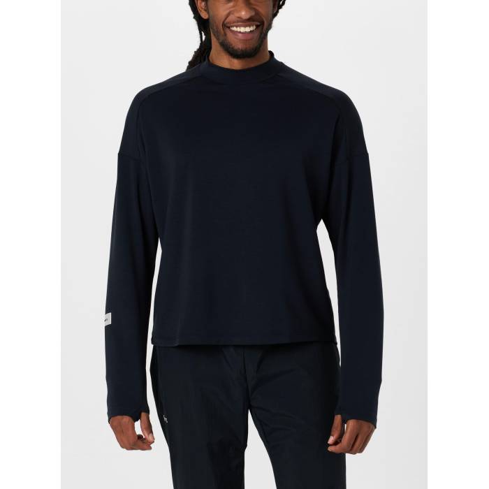手工芸品 Craft 【 Men\u0027s Subz Long Sleeve Jersey Rn Top Men Black 】 メンズ Sleeve 捩り プルオーバー メンズ 黒いこと 黒いこと