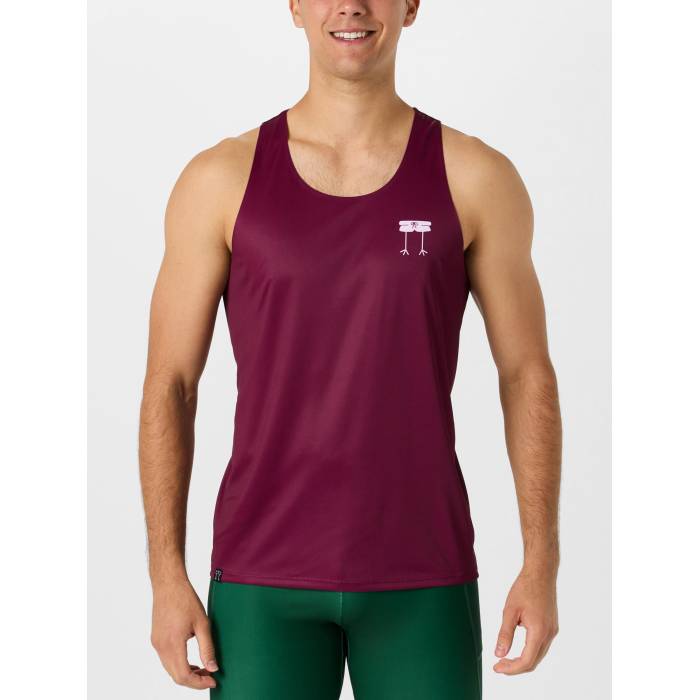 Chicknlegs 【 Men\u0027s Maroon Performance Singlet Men Maroon 】 メンズ マルーン 演奏 Singlet シングレット メンズ マルーン