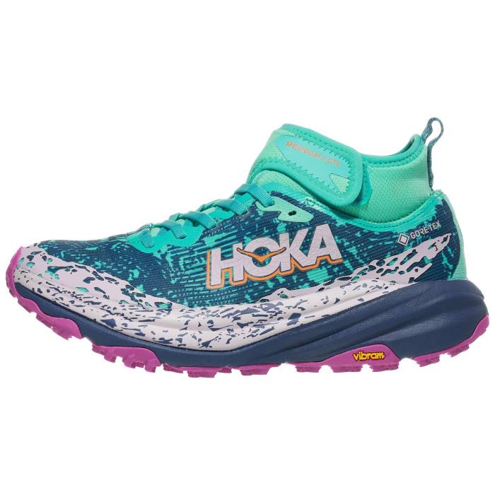 【★百貨店SALE★6/11真夜中2時迄】Hoka 【 Speedgoat 6 Mid Gtx Women Aqua/Midnight 】 ミッド レディース アクア