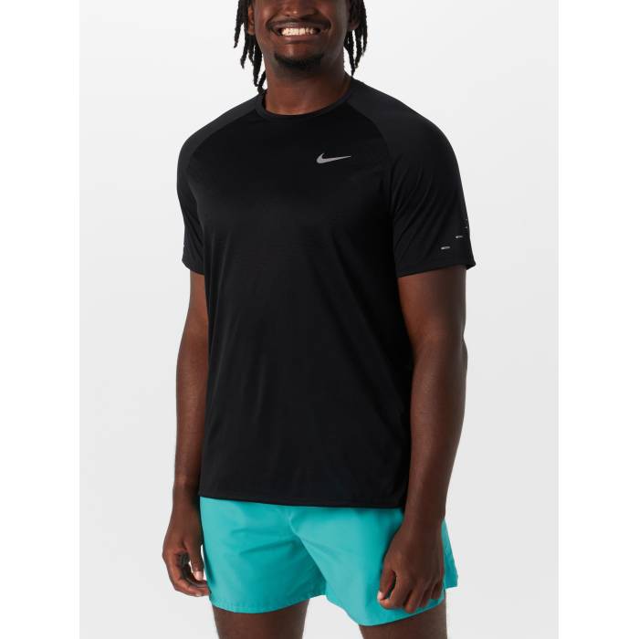 【★百貨店SALE★6/11十二時2時迄】ナイキ Nike 【 Men\u0027s Dri-Fit Adv Stride Short Sleeve Men Black 】 メンズ 素っ気ない填まる Sleeve 捩り メンズ 黒いこと 黒いこと