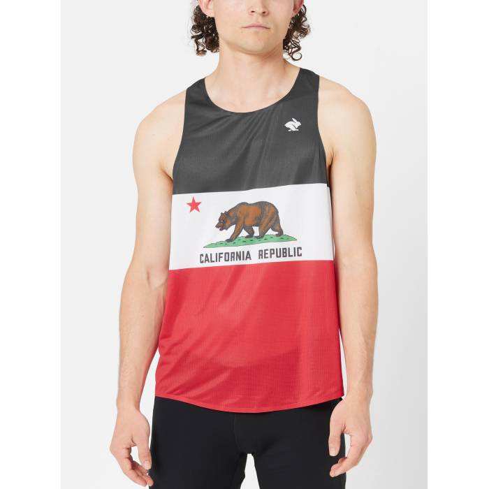 Rabbit 【 Men\u0027s Speedeez Singlet California Men Red/White/Black 】 メンズ Singlet シングレット 黄金州 メンズ Red 赤・赤いこと 白いこと 白いこと 黒いこと 黒いこと
