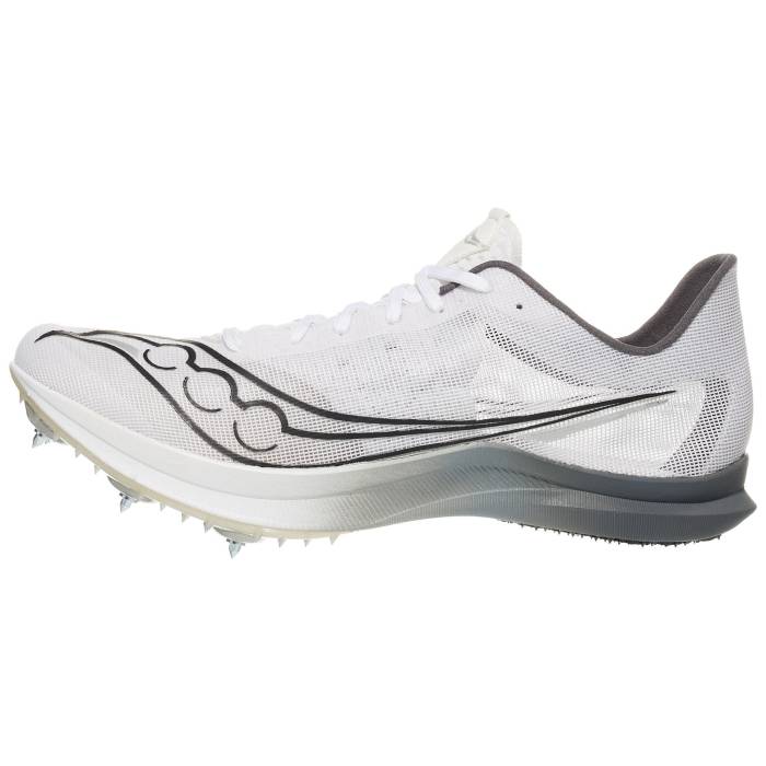 【★百貨店SALE★6/11真夜中2時迄】サッカニー Saucony 【 Endorphin Cheetah Spikes Unisex White/Carbon 】 ユニ一発やる 白いこと 白いこと 炭素