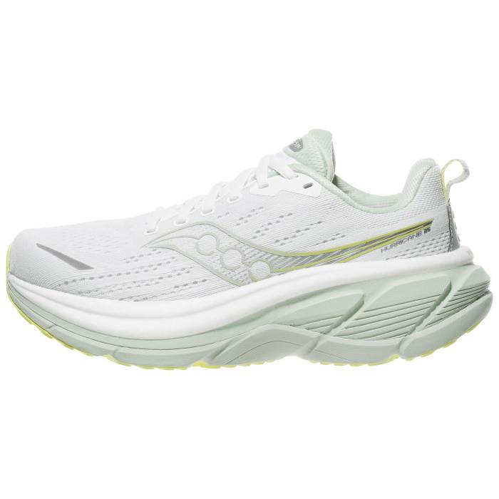 【★百貨店SALE★6/11真夜中2時迄】サッカニー Saucony 【 Hurricane 25 Women White/Mist 】 ハリケイン レディース 白いこと 白いこと