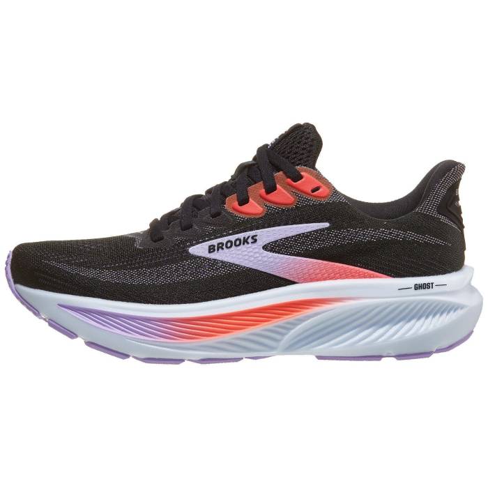 【★百貨店SALE★6/11真夜中2時迄】ブルックス Brooks 【 Ghost 17 Women Black/Purple/Coral 】 レディース 黒いこと 黒いこと Purple 紫・パープル